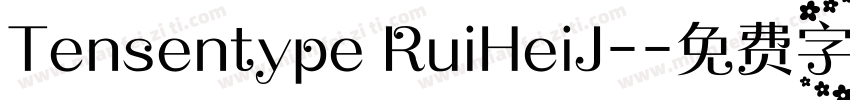 Tensentype RuiHeiJ-字体转换